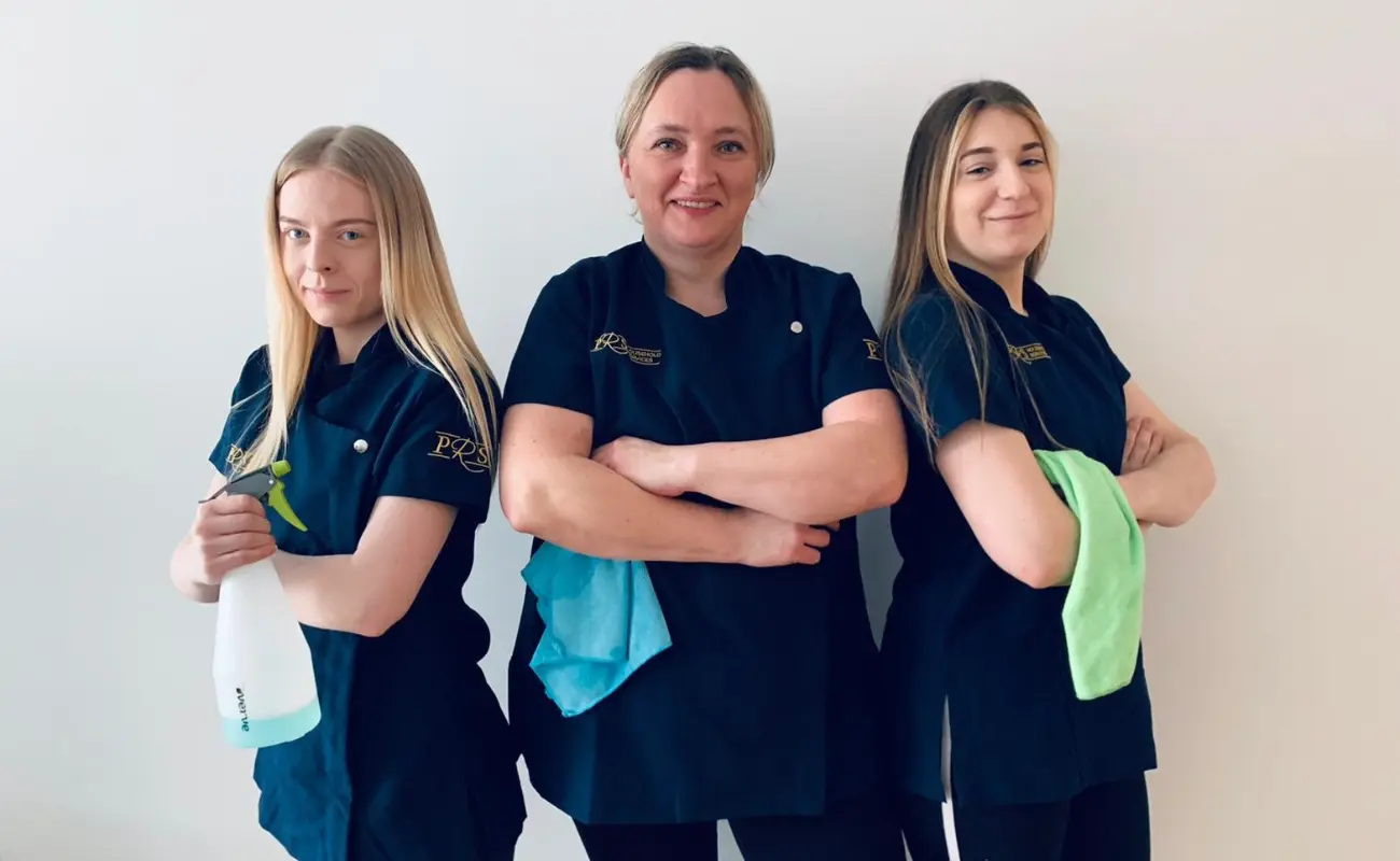 Three PRS cleaners posing