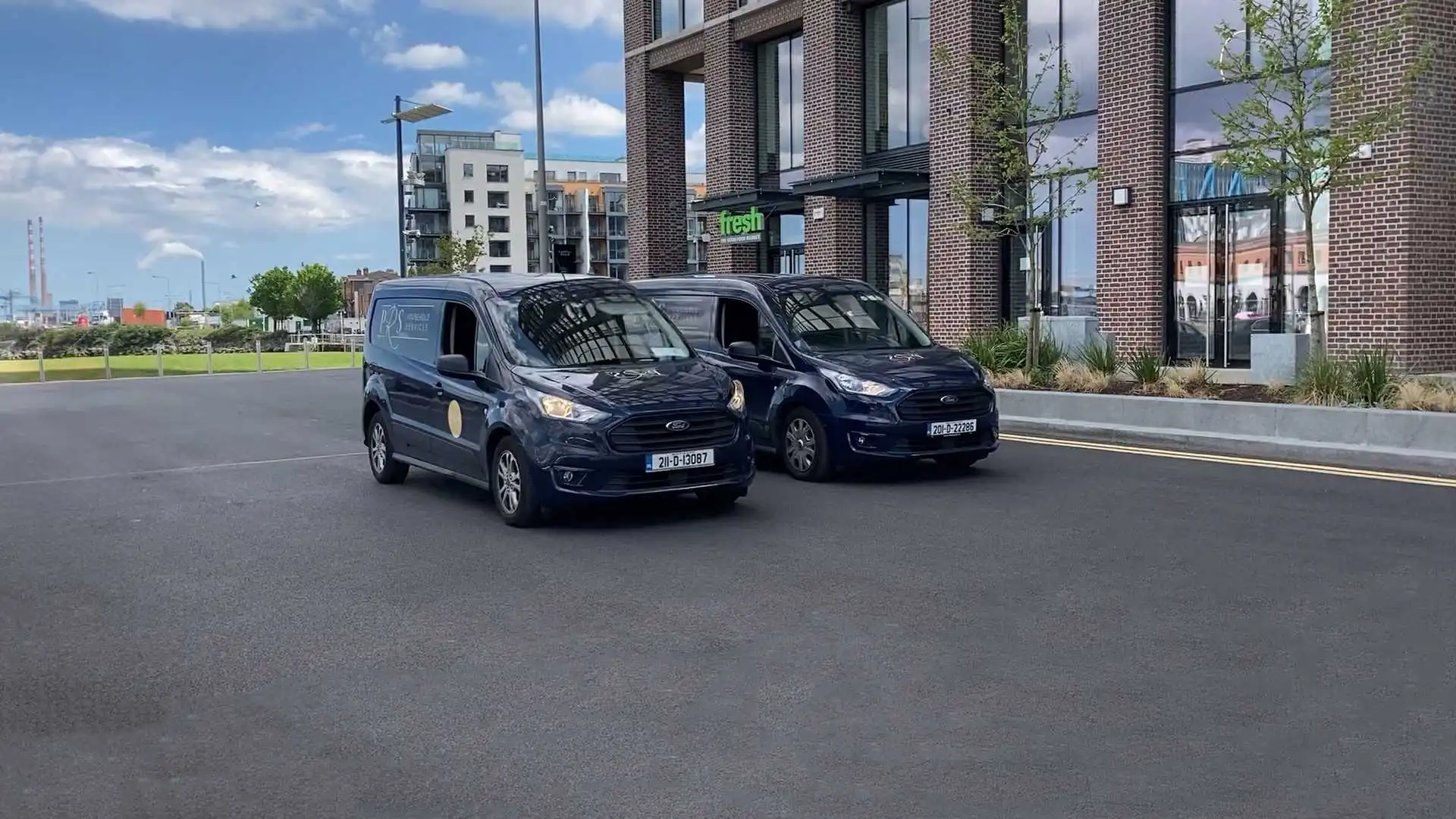 prs vans parked outside