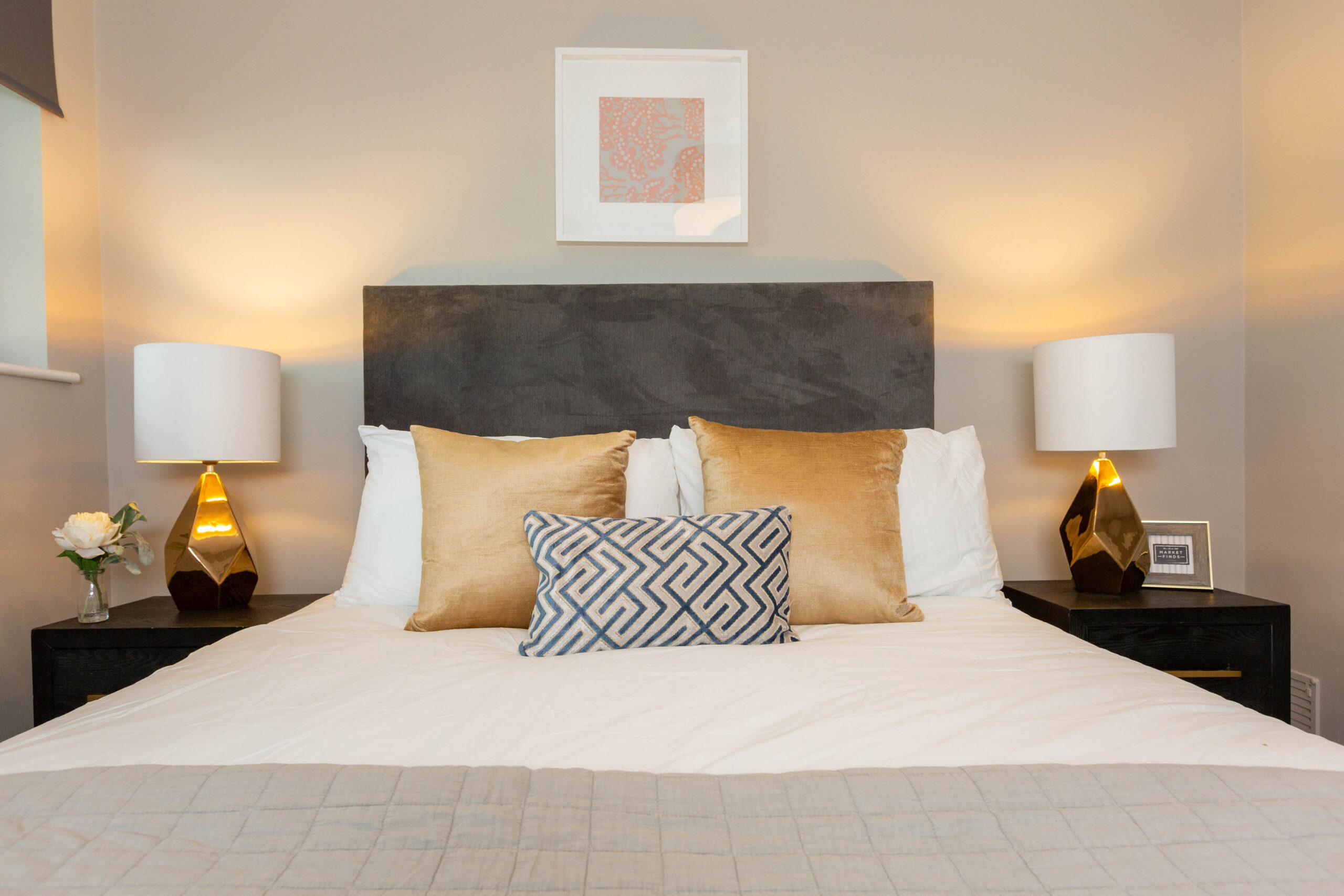 A well made clean bed