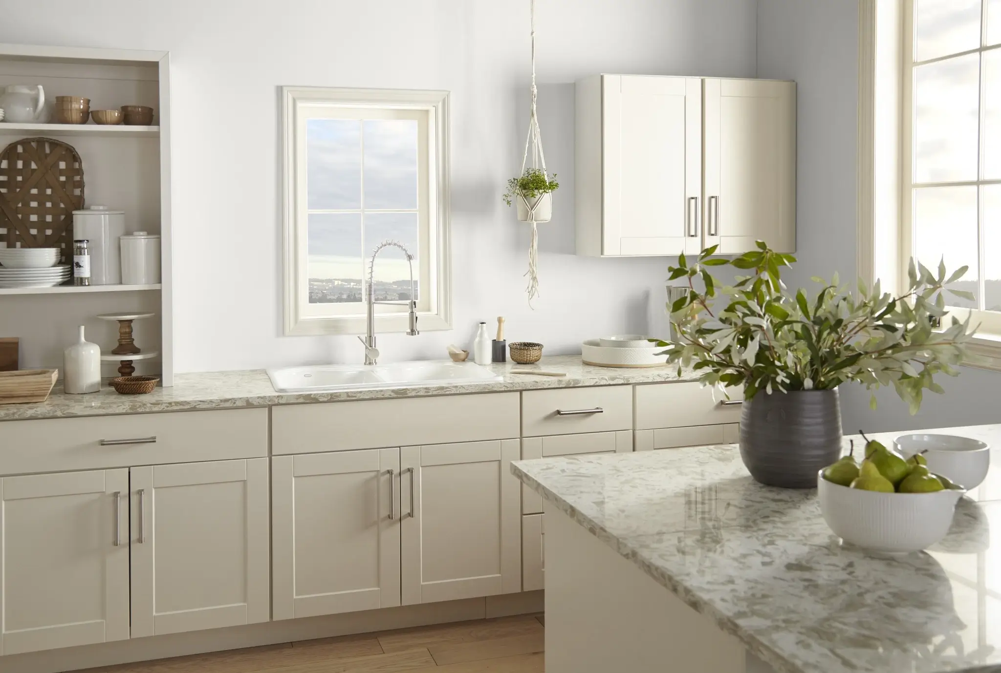 A white clean kitchen